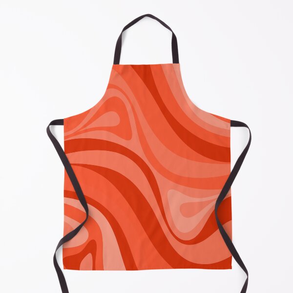 Item preview, Tomato Red Retro Abstract Liquid New Groove Swirl Pattern designed and sold by kierkegaard.