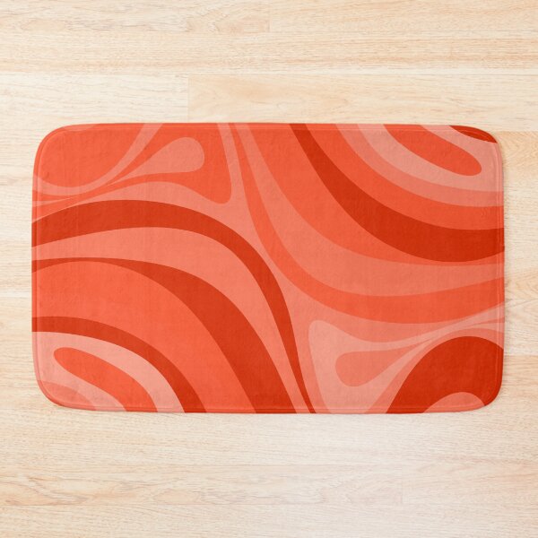 Item preview, Tomato Red Retro Abstract Liquid New Groove Swirl Pattern designed and sold by kierkegaard.