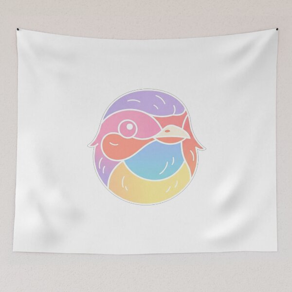 Item preview, Colorful Minimalist Mandarin Duck Illustration designed and sold by Owcomm.