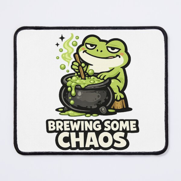 Item preview, Funny Witch Frog Sticker | Brewing Some Chaos | Halloween Spooky Season Gift designed and sold by Moss & Mellow.