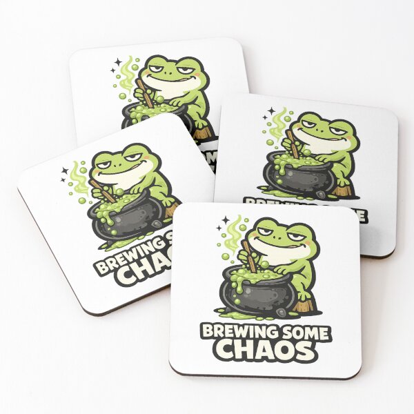 Item preview, Funny Witch Frog Sticker | Brewing Some Chaos | Halloween Spooky Season Gift designed and sold by Moss & Mellow.