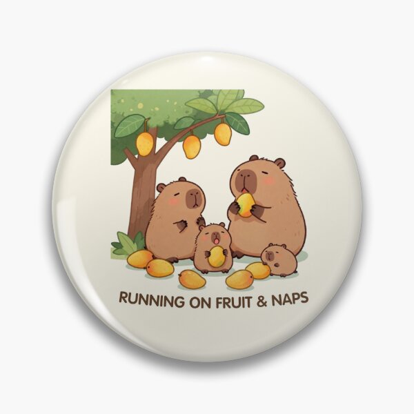 Item preview, Cute Capybara Eating Mango – Running on Fruit & Naps | Tropical Kawaii Animal designed and sold by BCapybara.