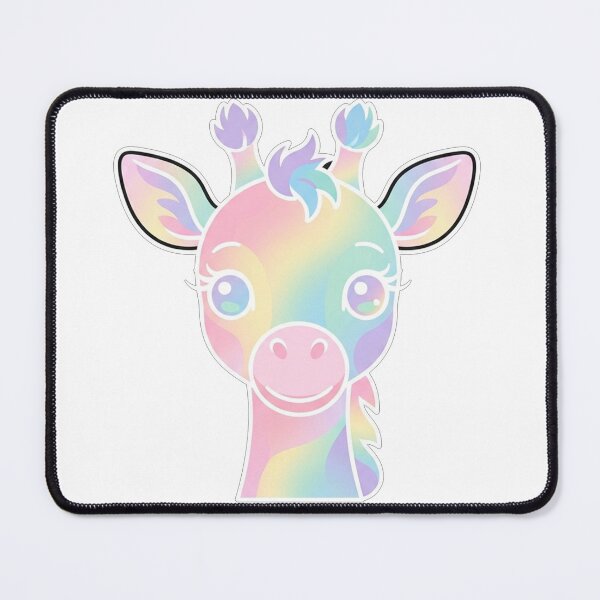 Item preview, Cute Rainbow Pastel Giraffe Portrait designed and sold by Owcomm.