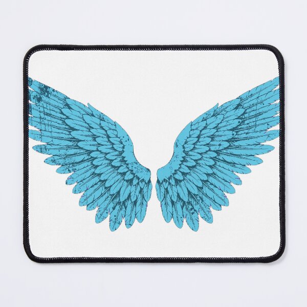 Item preview, Nevermind Blue Angel Wings Back Print designed and sold by WKInkNest.