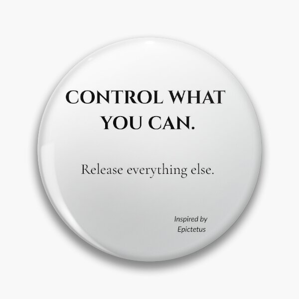 Item preview, Control What You Can – White Minimalist Stoic Quote Inspired by Epictetus designed and sold by CalmWorldShop.