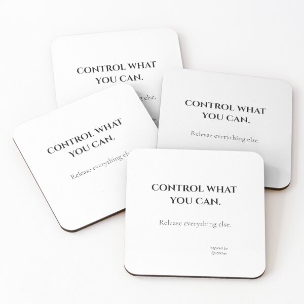 Item preview, Control What You Can – White Minimalist Stoic Quote Inspired by Epictetus designed and sold by CalmWorldShop.