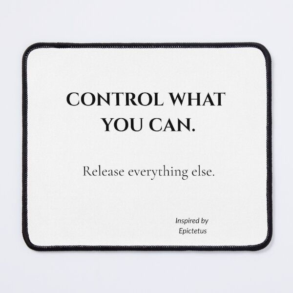 Item preview, Control What You Can – White Minimalist Stoic Quote Inspired by Epictetus designed and sold by CalmWorldShop.