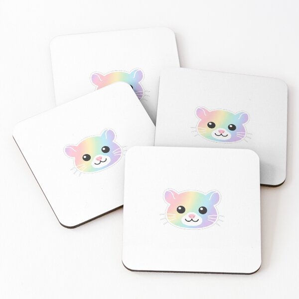 Item preview, Cute Pastel Rainbow Hamster Face designed and sold by Owcomm.