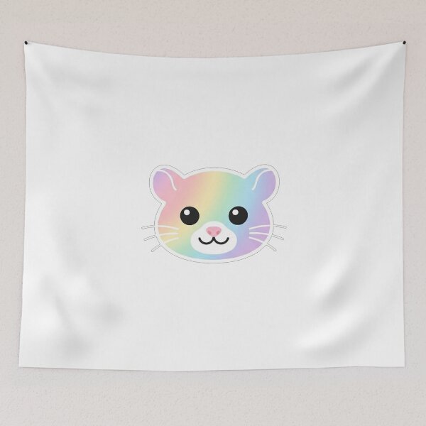 Item preview, Cute Pastel Rainbow Hamster Face designed and sold by Owcomm.