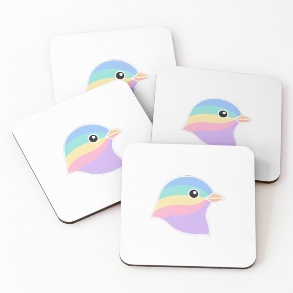 Item preview, Cute Pastel Rainbow Bird Profile Illustration designed and sold by Owcomm.