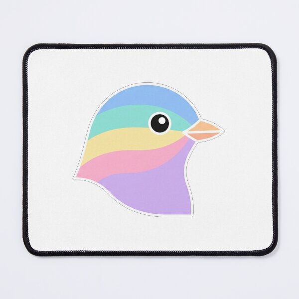 Item preview, Cute Pastel Rainbow Bird Profile Illustration designed and sold by Owcomm.
