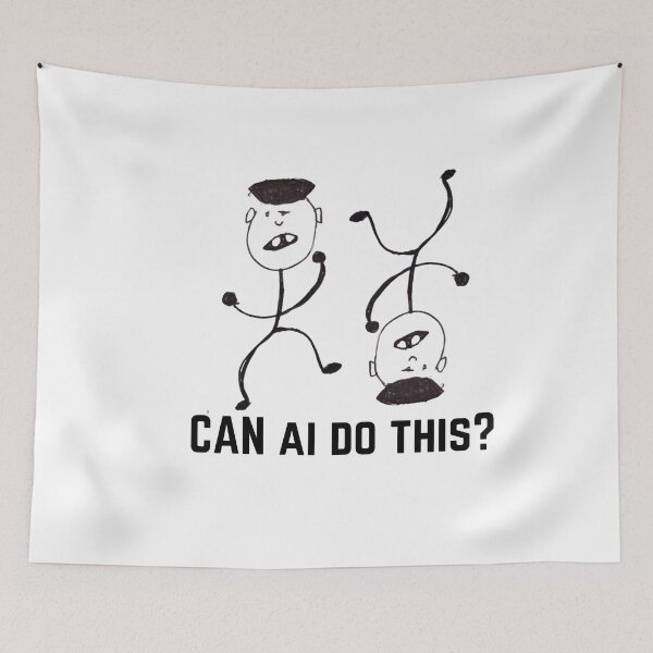 Item preview, Stick Man Against AI designed and sold by MayaCordalia.