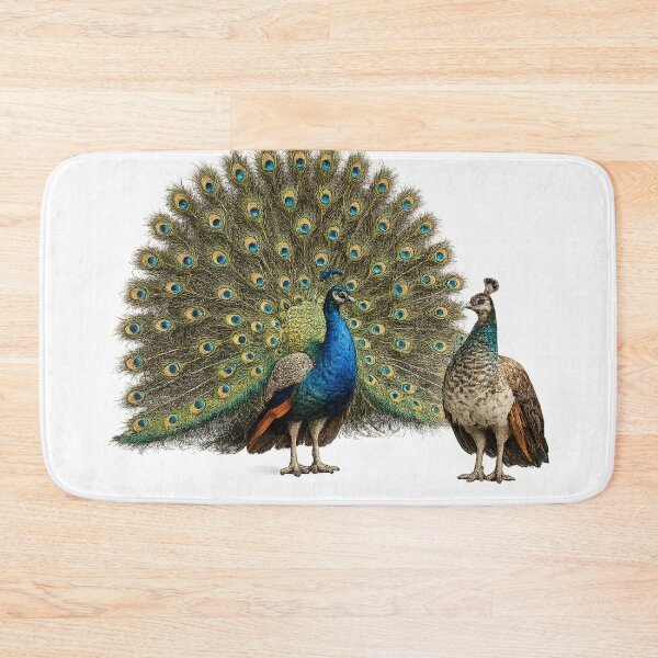 Item preview, Realistic Peacock Pair – Majestic Wildlife Bird Art designed and sold by SmikiM.
