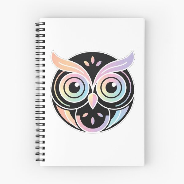 Item preview, Minimalist Rainbow Owl Face Line Art designed and sold by Owcomm.