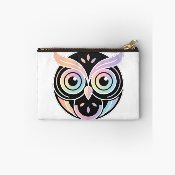 Item preview, Minimalist Rainbow Owl Face Line Art designed and sold by Owcomm.