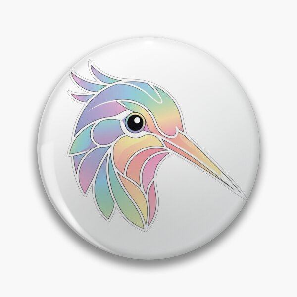Item preview, Pastel Rainbow Hummingbird Profile Illustration designed and sold by Owcomm.