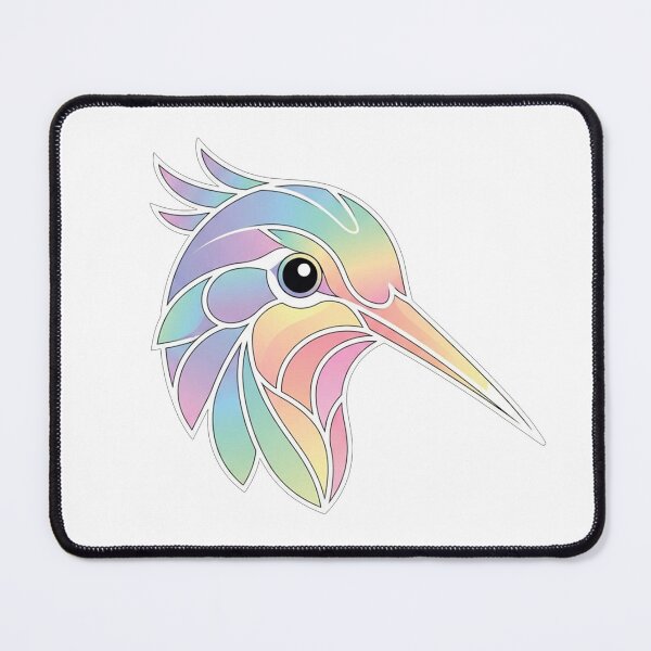 Item preview, Pastel Rainbow Hummingbird Profile Illustration designed and sold by Owcomm.