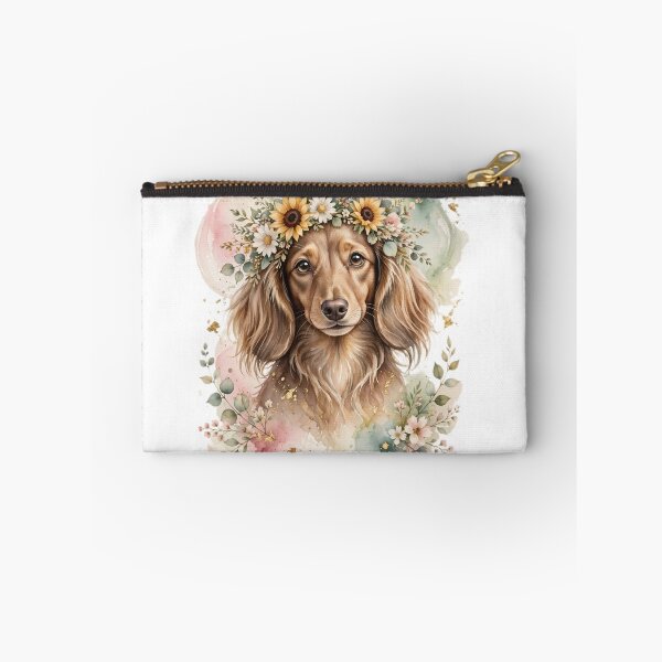 Item preview, Dachshund Canvas Wall Art | Floral Crown Sunflower Boho Dog Mom | Watercolor designed and sold by Donartpictures.