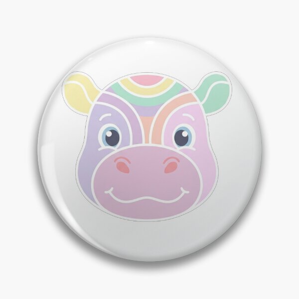 Item preview, Cute Pastel Rainbow Hippopotamus Face designed and sold by Owcomm.