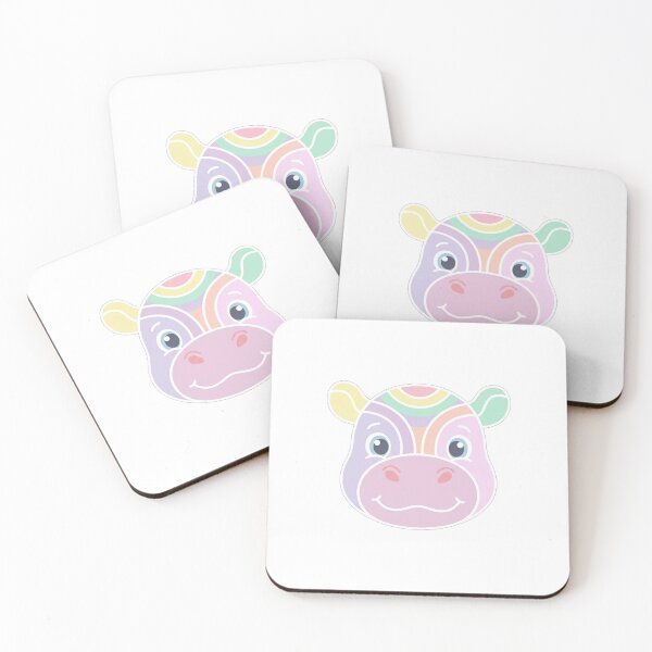 Item preview, Cute Pastel Rainbow Hippopotamus Face designed and sold by Owcomm.