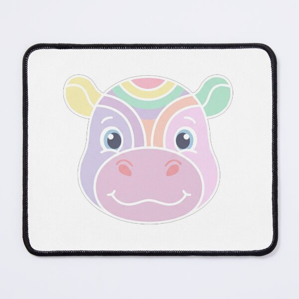 Item preview, Cute Pastel Rainbow Hippopotamus Face designed and sold by Owcomm.
