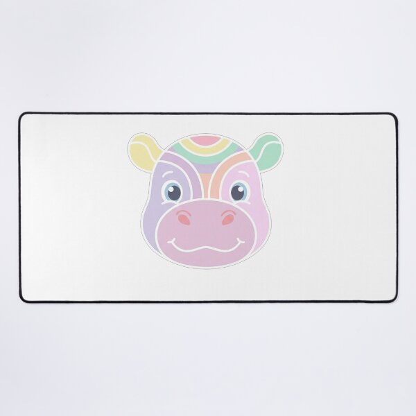 Item preview, Cute Pastel Rainbow Hippopotamus Face designed and sold by Owcomm.