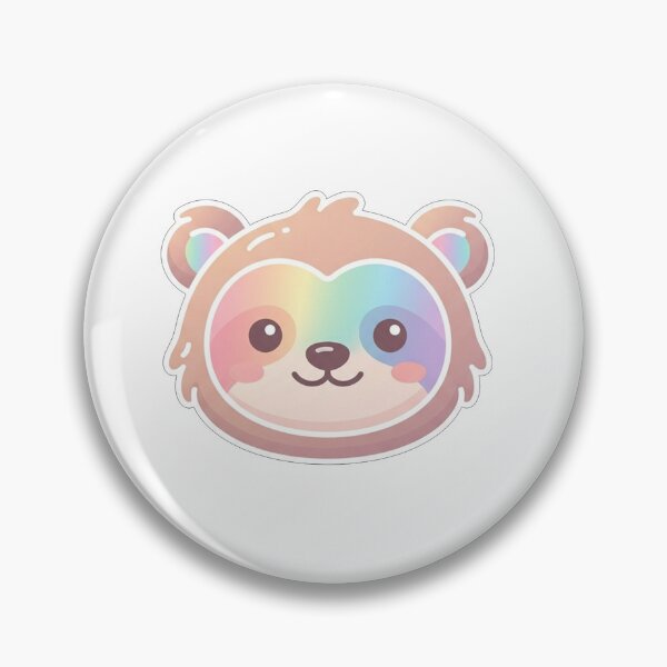 Item preview, Cute Rainbow Faced Bear Animal Portrait designed and sold by Owcomm.