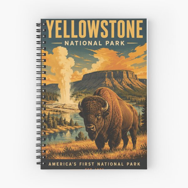 Item preview, Yellowstone National Park Vintage Travel Poster | Scenic Wall Art Print designed and sold by GnuArt.