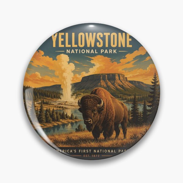 Item preview, Yellowstone National Park Vintage Travel Poster | Scenic Wall Art Print designed and sold by GnuArt.
