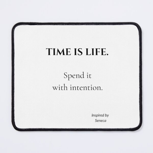 Item preview, Time Is Life – White Minimalist Stoic Quote Inspired by Seneca designed and sold by CalmWorldShop.