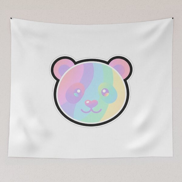 Item preview, Cute Pastel Rainbow Panda Bear Face designed and sold by Owcomm.