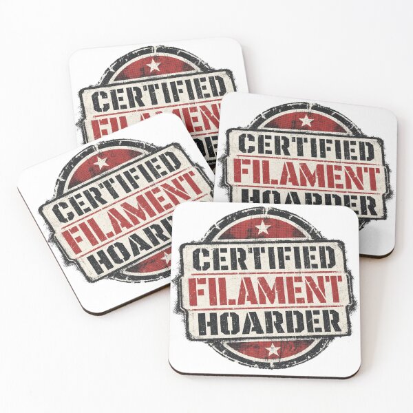 Item preview, Certified Filament Hoarder - Vintage Stamp 3D Printing Design designed and sold by RoughPrint.