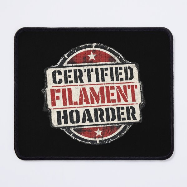 Item preview, Certified Filament Hoarder - Vintage Stamp 3D Printing Design designed and sold by RoughPrint.