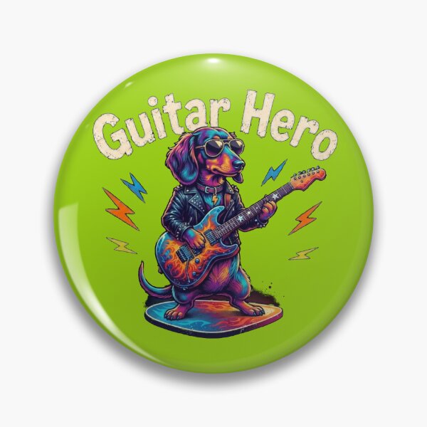 Item preview, Guitar Hero, Dachshund Dog, Sousage dog Playing on Electric Guitar designed and sold by Evelashop.
