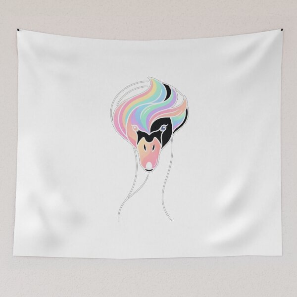 Item preview, Majestic Rainbow Mane Swan Minimalist Illustration designed and sold by Owcomm.