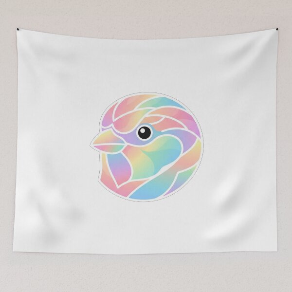 Item preview, Iridescent Pastel Bird Head Portrait designed and sold by Owcomm.