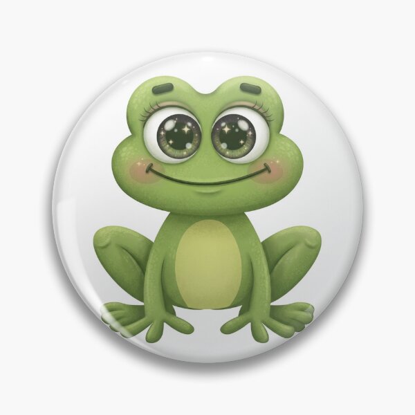Item preview, Kawaii Cute Smiling Green Frog Character Vector Illustration  designed and sold by Stickivo.