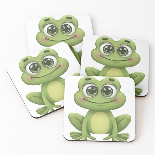 Item preview, Kawaii Cute Smiling Green Frog Character Vector Illustration  designed and sold by Stickivo.