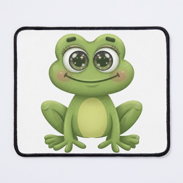 Item preview, Kawaii Cute Smiling Green Frog Character Vector Illustration designed and sold by Stickivo.