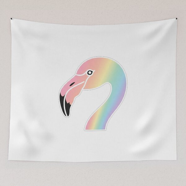 Item preview, Pastel Rainbow Flamingo Head Minimalist Graphic designed and sold by Owcomm.