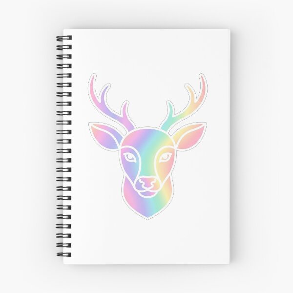 Item preview, Iridescent Rainbow Deer Head Line Art designed and sold by Owcomm.
