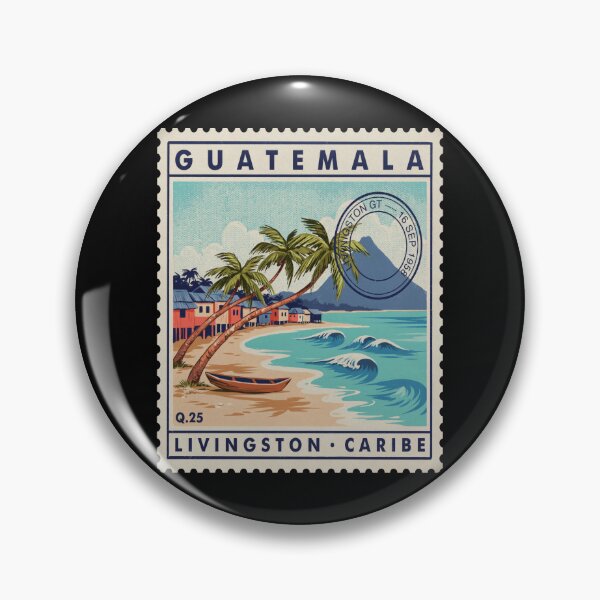 Item preview, Livingston Guatemala Caribbean Coast Postage Stamp Sticker designed and sold by stickercuffs.