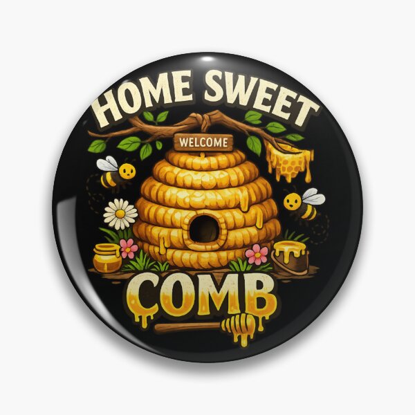Item preview, Home Sweet Comb - Honey Bee Beehive pun designed and sold by SidTastic .