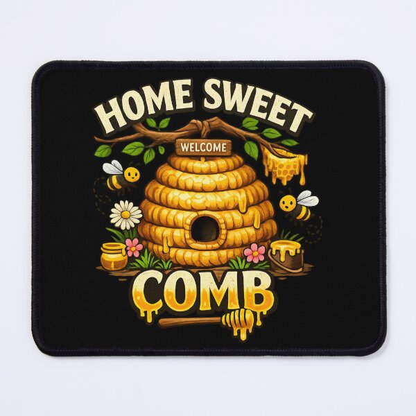 Item preview, Home Sweet Comb - Honey Bee Beehive pun designed and sold by SidTastic .