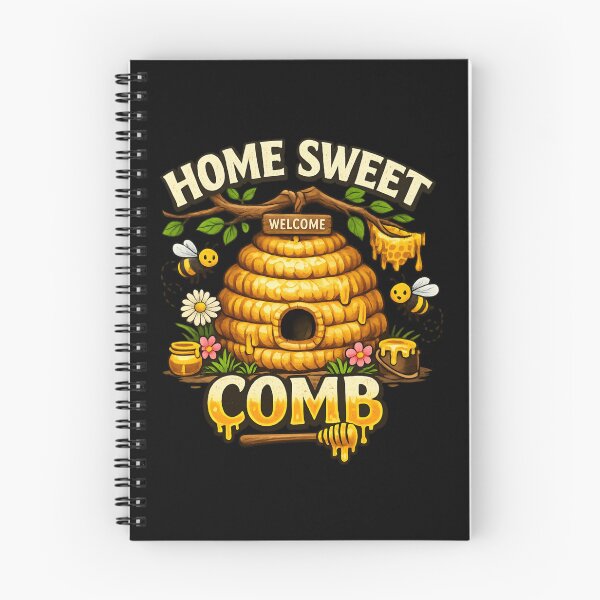 Item preview, Home Sweet Comb - Honey Bee Beehive pun designed and sold by SidTastic .