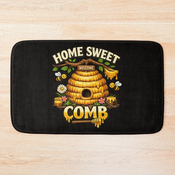 Item preview, Home Sweet Comb - Honey Bee Beehive pun designed and sold by SidTastic .