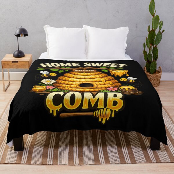 Item preview, Home Sweet Comb - Honey Bee Beehive pun designed and sold by SidTastic .