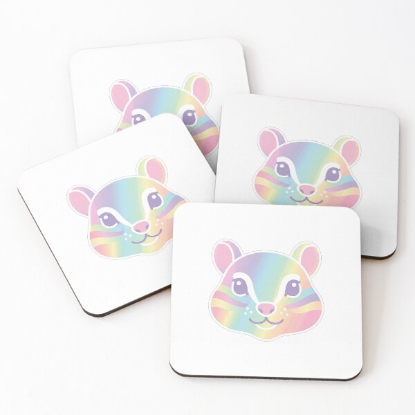 Item preview, Cute Rainbow Pastel Squirrel Face Illustration designed and sold by Owcomm.