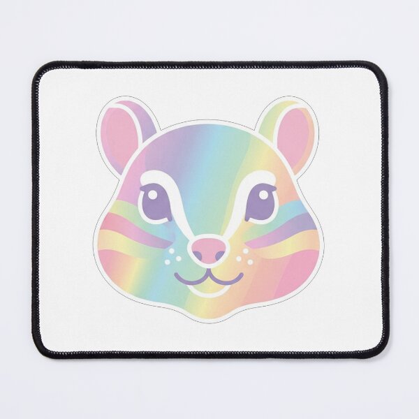 Item preview, Cute Rainbow Pastel Squirrel Face Illustration designed and sold by Owcomm.