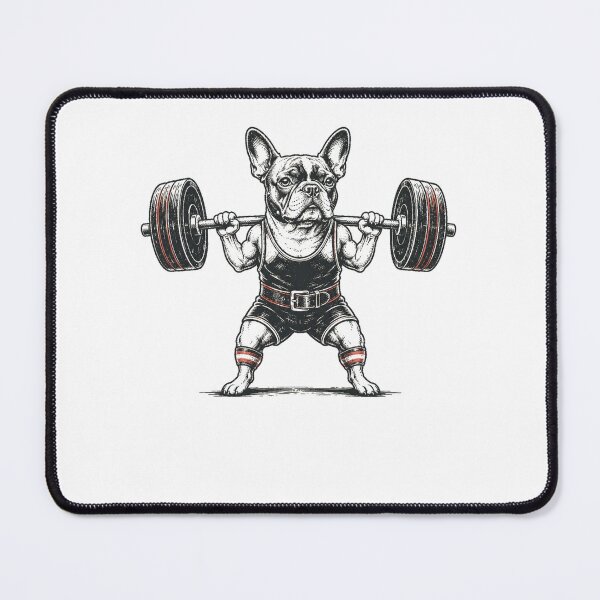 Item preview, Retro French Bulldog Powerlifting - Vintage Gym Dog designed and sold by Moizento.